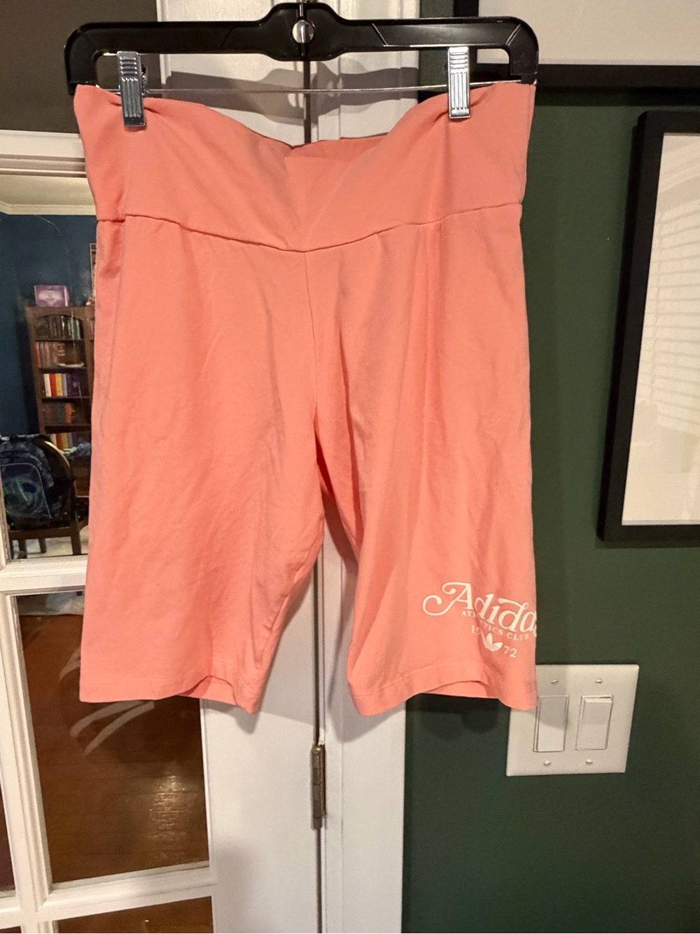 adidas Apricot/pink High-Waist Bike Shorts